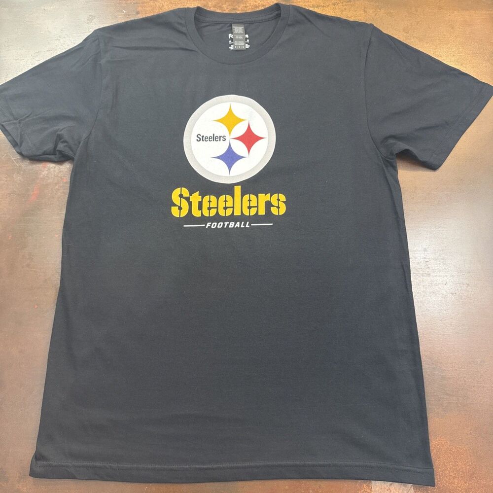 Pittsburgh Steelers Nike Tee Black Graphic T-Shirt Men's Medium Sportswear NFL